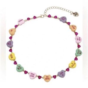Betsey Johnson Pastel Candy Heart Necklace